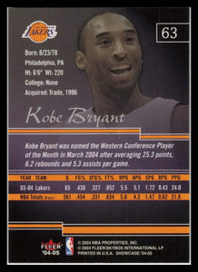 2004 Fleer Showcase KOBE BRYANT Holo Foil #63 Lakers