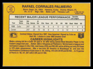 1987 Rafael Palmeiro # 43 (RR)