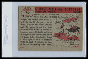 1956 Topps Bill Forester Green Bay Packers