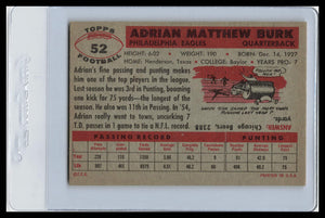 1956 Topps Adrian Burk Philadelphia Eagles