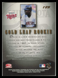 1998 Donruss David Ortiz # 183 Gold Leaf Rookie