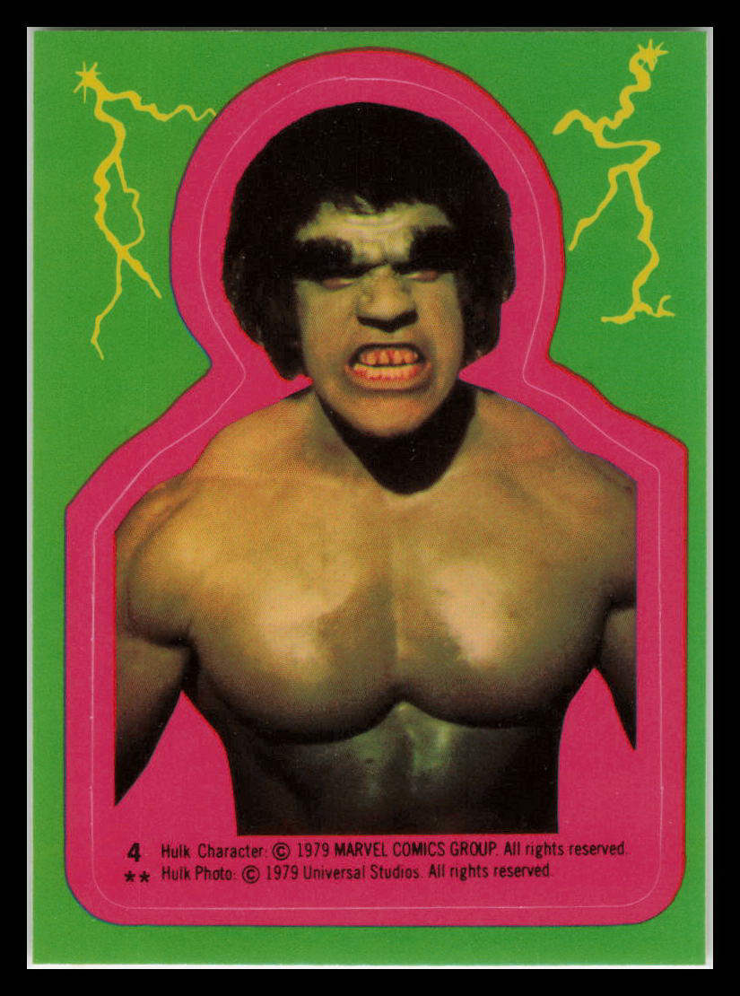 MARVEL COMICS 1979 THE INCREDIBLE HULK TV SHOW STICKER 4