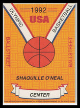 Load image into Gallery viewer, 1992 Ballstreet Shaqille O&#39;Neal Insert PROMO Card - USA Olympic Card