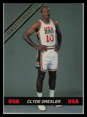 1992 Ballstreet Clyde Drexler Insert PROMO Card - USA Olympic Card