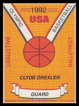 Load image into Gallery viewer, 1992 Ballstreet Clyde Drexler Insert PROMO Card - USA Olympic Card