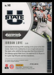 2020 Prizm Draft Picks Jordan Love Red Prizms Rookie Card RC #148