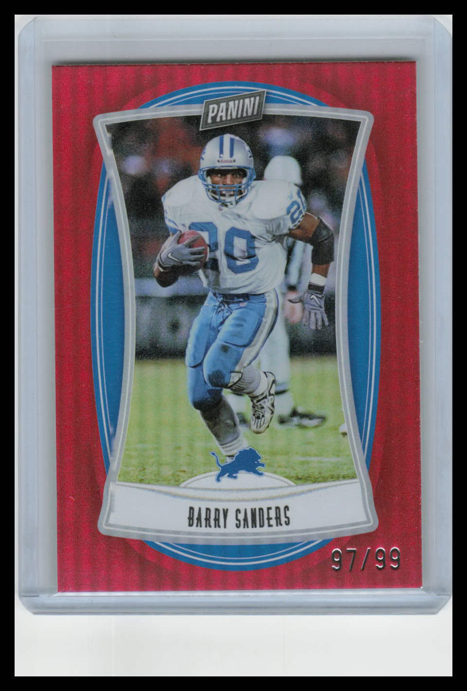 BARRY SANDERS 2022 Panini Player Of The Day #86 RED HOLOFOIL 97/99 Lions