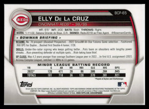 Elly De La Cruz 2023 Bowman Chrome Prospects Rookie Card RC #BCP-65 Reds