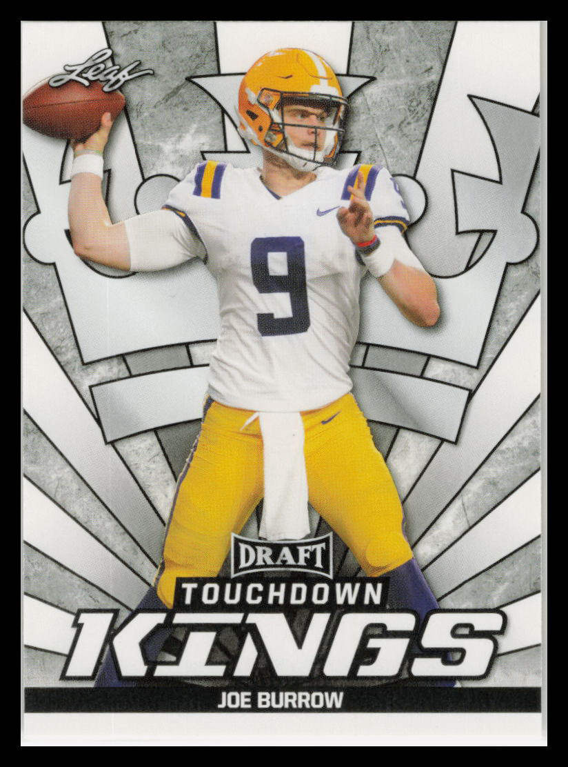 2020 Leaf Draft Joe Burrow Touchdown Kings Rookie Card RC #85 Bengals