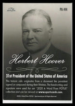 Load image into Gallery viewer, 2020 Herbert Hoover Historic Relic # PA-HH Presidential Archive