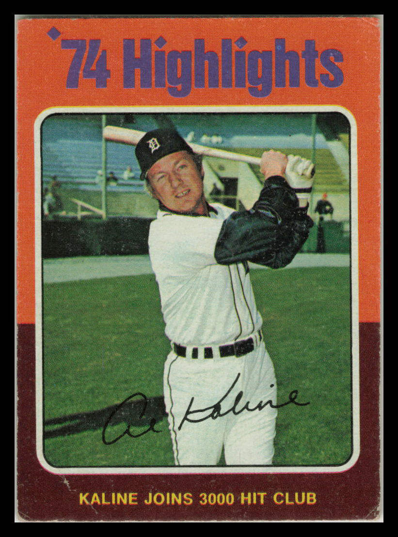 1975 Topps Al Kaline #4 Highlights Set Break Detroit Tigers