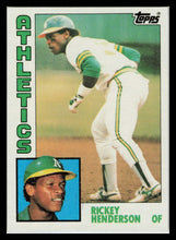 Load image into Gallery viewer, 1984 Topps Rickey Henderson Baseball Card #230 Oakland Athletics