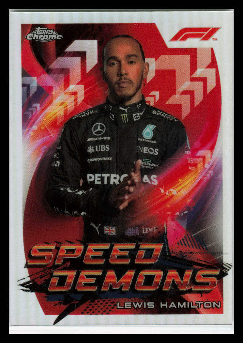 Lewis Hamilton 2022 Topps Chrome Formula 1 Speed Demons Refractor #SD-LH