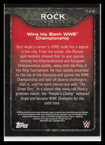 2016 Topps WWE The Rock Tribute The Rock Wins 6th WWE Title Wrestling Card #17