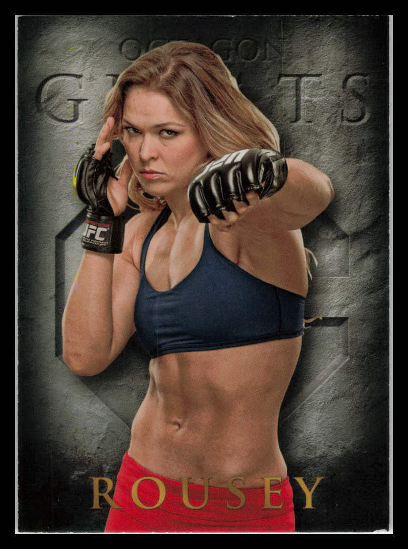 2014 Ronda Rousey Topps UFC Champions Octagon Greats card #OGAP-RR