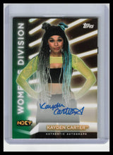 Load image into Gallery viewer, 2021 Topps WWE Womens Division #A-KD Kayden Carter Auto 28/50 Near Mint