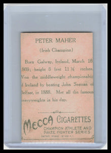 PETER MAHER 1910 T220 MECCA Cigarettes Champion Athlete & Prize Fighter Series