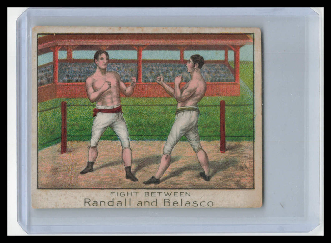 1910 Mecca T220 Champion Athlete & Prize Fighter Series RANDALL BELASCO FIGHT