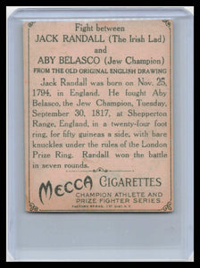 1910 Mecca T220 Champion Athlete & Prize Fighter Series RANDALL BELASCO FIGHT