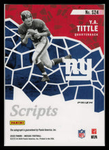 Load image into Gallery viewer, 2020 Panini Mosaic Football Y.A. Tittle SCRIPTS Prizm Autograph Card #S24 49ers