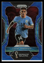 Load image into Gallery viewer, 2022 Panini Prizm World Cup Qatar Blue Wave Prizm 148/199 Lucas Torreira #276