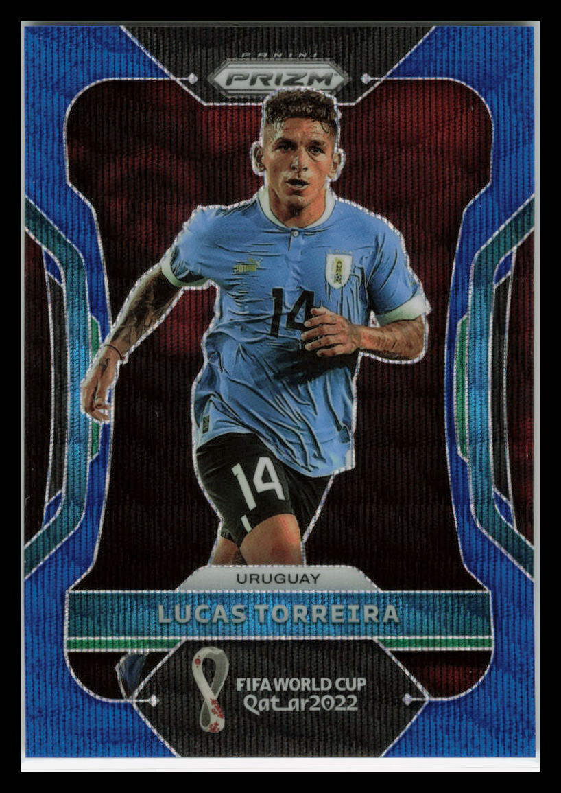 2022 Panini Prizm World Cup Qatar Blue Wave Prizm 148/199 Lucas Torreira #276