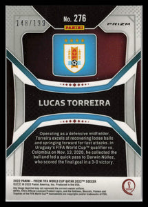 2022 Panini Prizm World Cup Qatar Blue Wave Prizm 148/199 Lucas Torreira #276