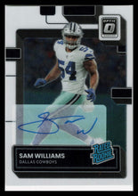 Load image into Gallery viewer, 2022 Panini Donruss Optic Sam Williams #269 RC Auto 142/150 Cowboys