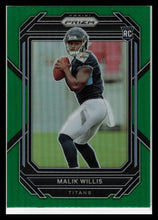 Load image into Gallery viewer, 2022 Panini Prizm Mailk Willis #303 (RC) Green Prizm