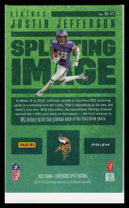 2022 Justin Jefferson # SI-11 Panini Contenders Optic Splitting Image Insert Prizm