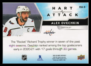 2021-22 Upper Deck MVP Hockey Hart Attack insert Alex Ovechkin #HA-9 Capitals