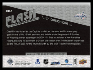 2015-16 Upper Deck Overtime Hockey Flash of Excellence #FOE-1 Alex Ovechkin