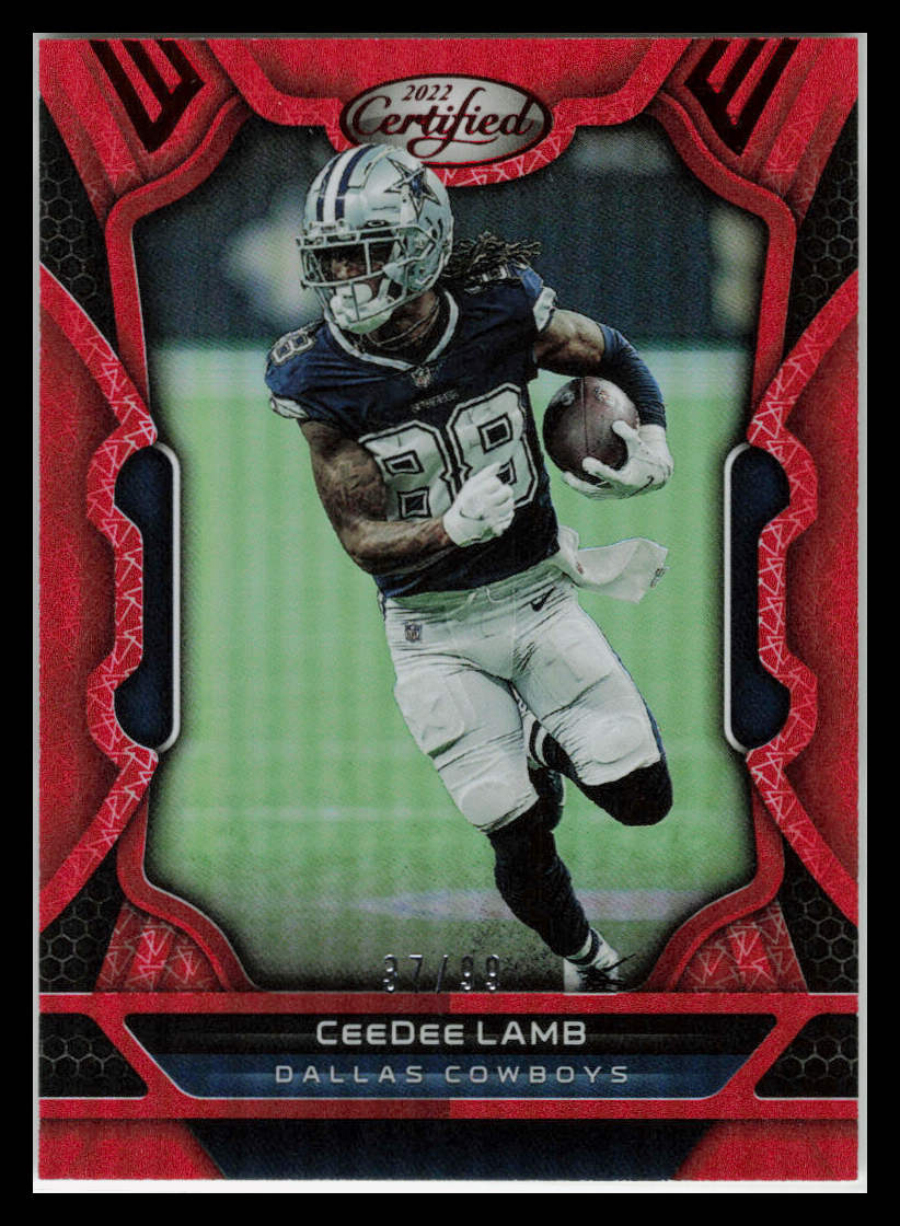 2022 Panini Certified RED CeeDee Lamb 37/99 Cowboys #28