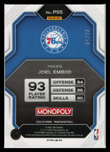 Load image into Gallery viewer, PANINI 2022-2023 Prizm monopoly Joel embid MVP red 61/99 Philadelphia 76ers #PS5