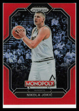 Load image into Gallery viewer, 2022-23 Panini Monopoly Prizm #PS9 Nikola Jokic Red Prizm #&#39;d 90/99 Nuggets