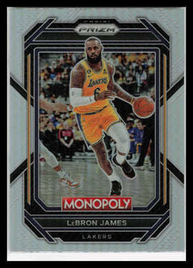 2022-23 Panini Prizm NBA Monopoly LeBron James Silver Card # 40 Lakers