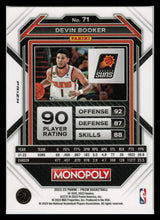 Load image into Gallery viewer, 2022-23 Panini Monopoly Prizm DEVIN BOOKER Silver Prizm Phoenix Suns #71