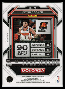 2022-23 Panini Monopoly Prizm DEVIN BOOKER Silver Prizm Phoenix Suns #71