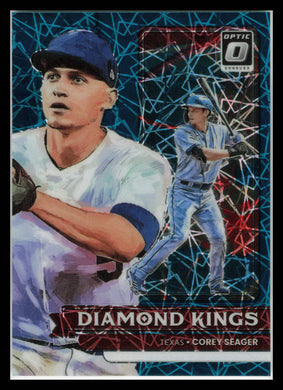 2022 Panini Donruss Optic Corey Seager Diamond Kings Teal Velocity Prizm 35/35