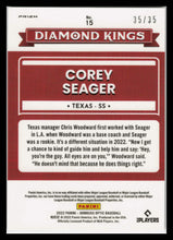 Load image into Gallery viewer, 2022 Panini Donruss Optic Corey Seager Diamond Kings Teal Velocity Prizm 35/35