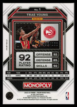 Load image into Gallery viewer, 2022-23 Panini Prizm Monopoly Trae Young Red Money Shimmer 095/100