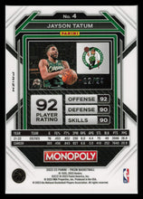 Load image into Gallery viewer, 2022-23 Monopoly Green Color Match Prizm Jayson Tatum 12/24