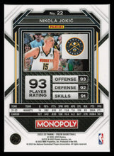 Load image into Gallery viewer, 2022-23 Nikola Jokic Prizm Monopoly #22