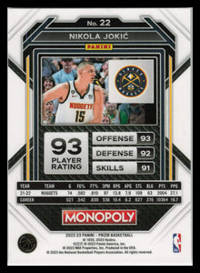 2022-23 Nikola Jokic Prizm Monopoly #22