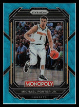 Load image into Gallery viewer, 2022-23 Panini Prizm Monopoly Michael Porter Jr. TEAL Wave SP #24 Denver Nuggets