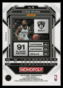 2022-23 Panini Prizm Monopoly Brown #8 Kyrie Irving 158/249