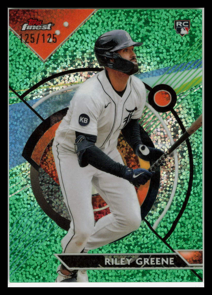 2023 Topps Finest Green Speckle Refractors #10 Riley Greene (RC) 125/125