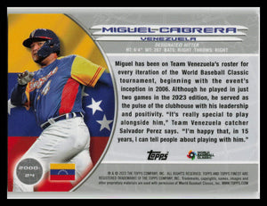 2023 Topps Finest MIGUEL CABRERA Worlds Finest Gold Treasure Chest #'d 22/50