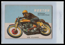 Load image into Gallery viewer, 1954 Topps World on Wheels #7 Norton German Motorcycle