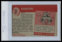 Load image into Gallery viewer, 1954 Topps World on Wheels #7 Norton German Motorcycle